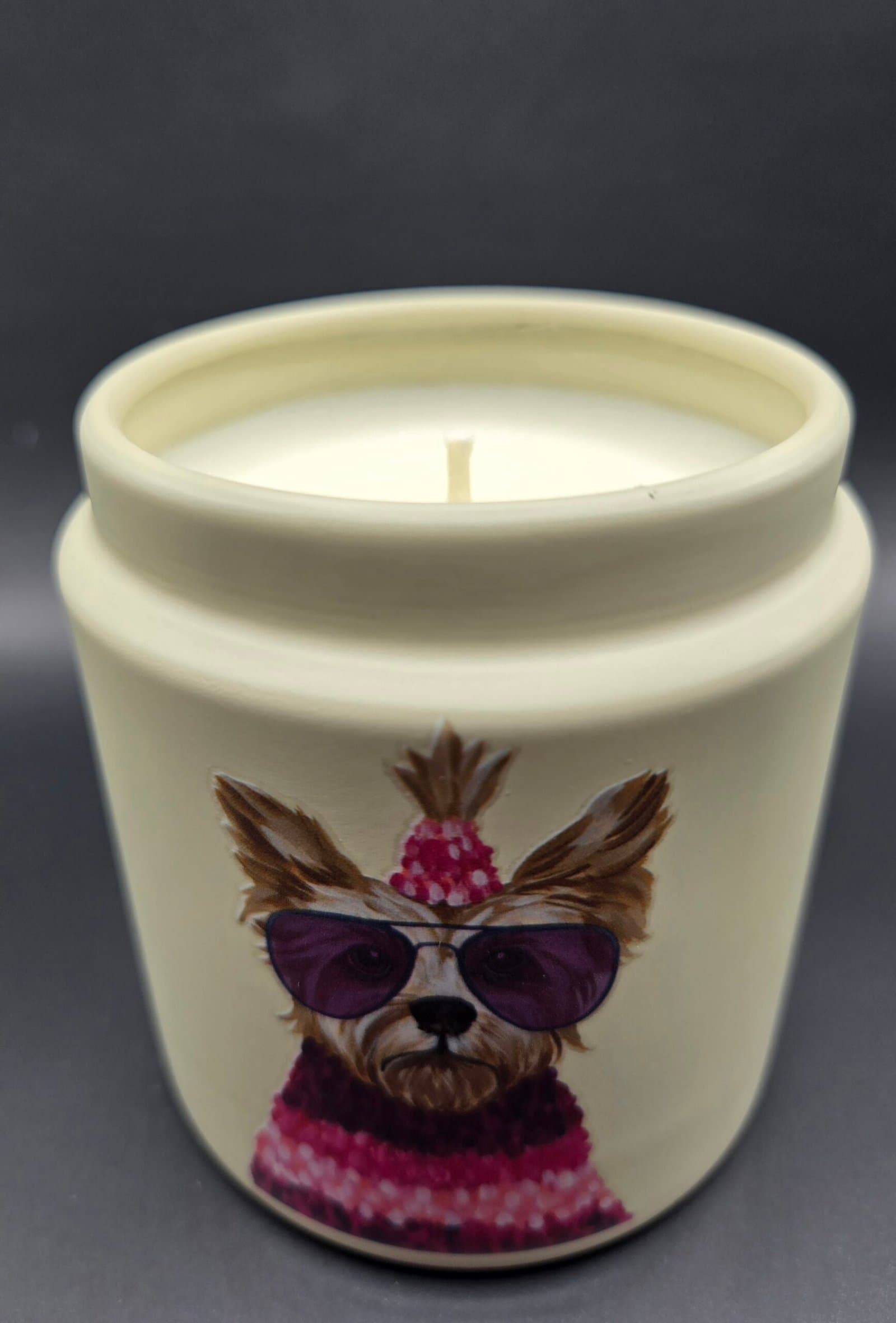 Pup Lavender Driftwood Cream Candle 9 oz Metal